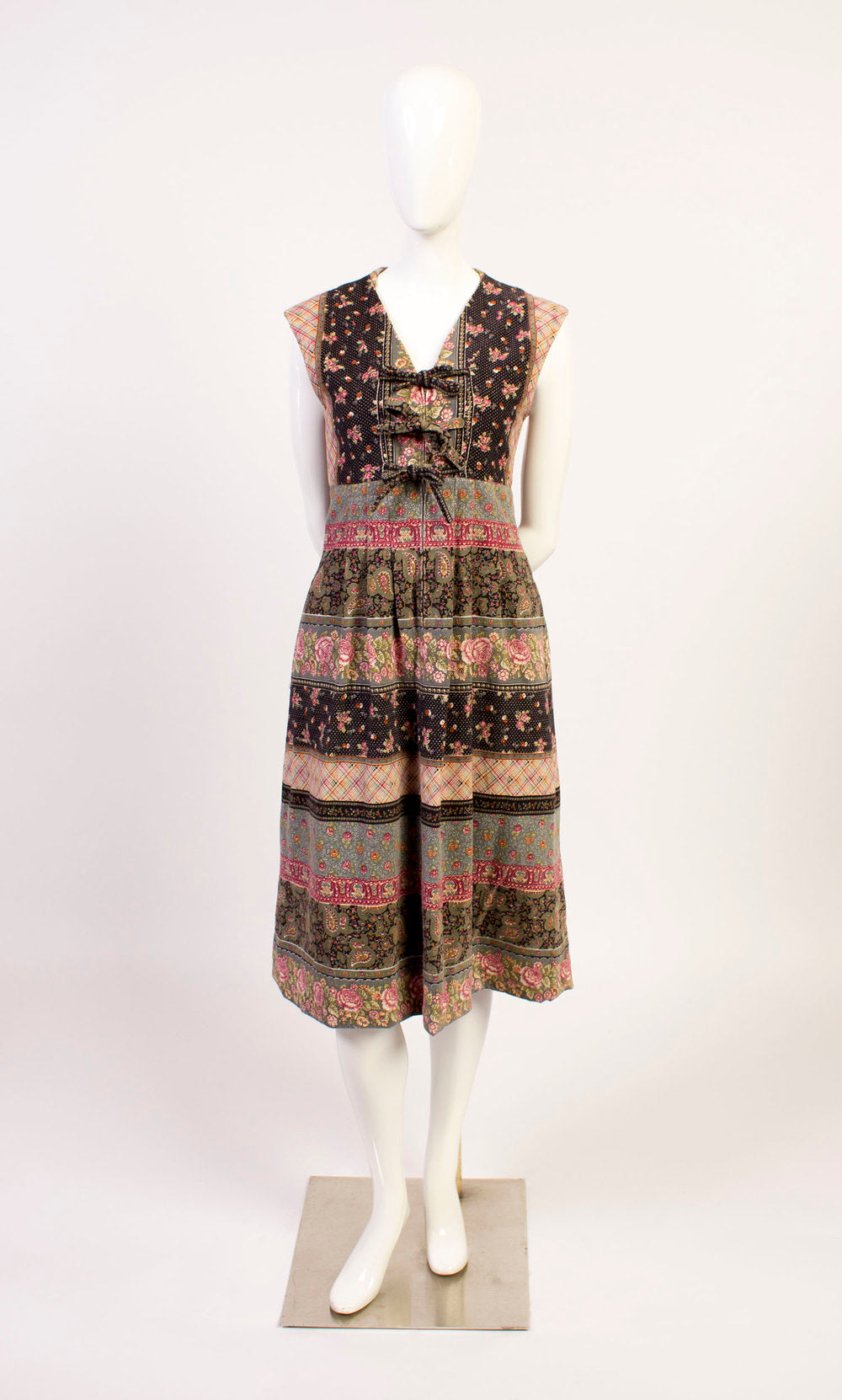 Bow Front Paisley Dress