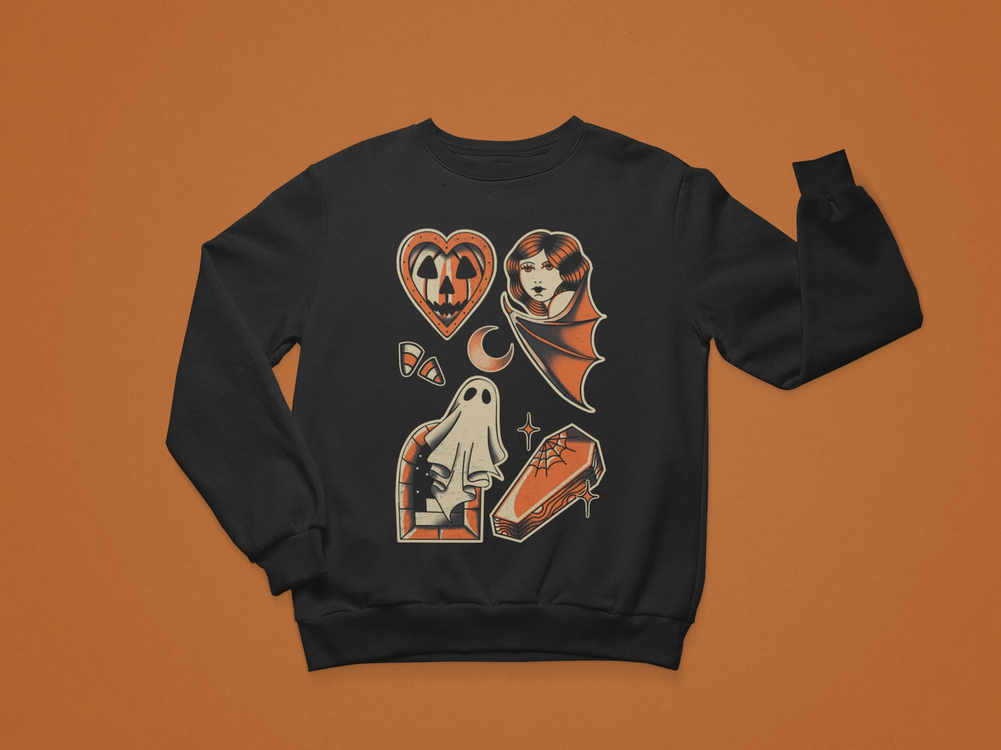 Halloween Tattoo Flash Art Sweater