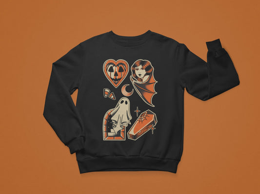Halloween Tattoo Flash Art Sweater