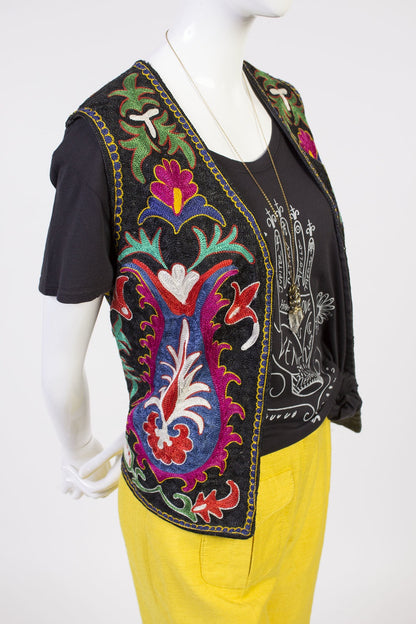 Boho Embroidered Vest