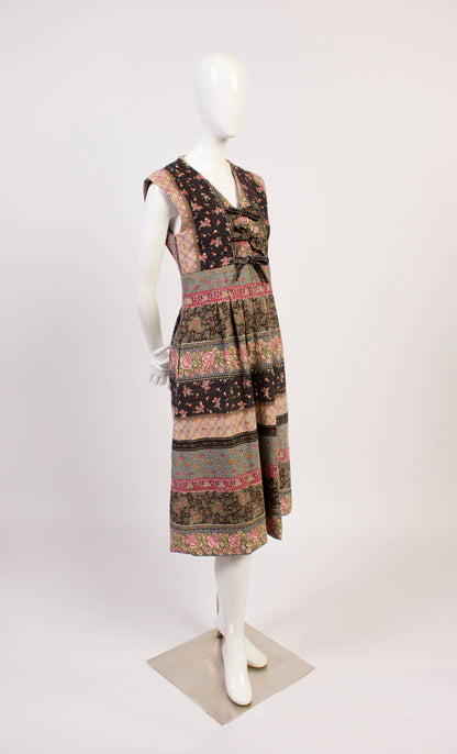 Bow Front Paisley Dress