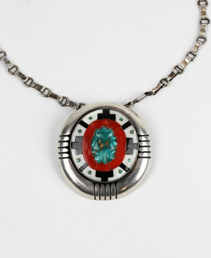 Zuni Shadowbox pendant w/chain