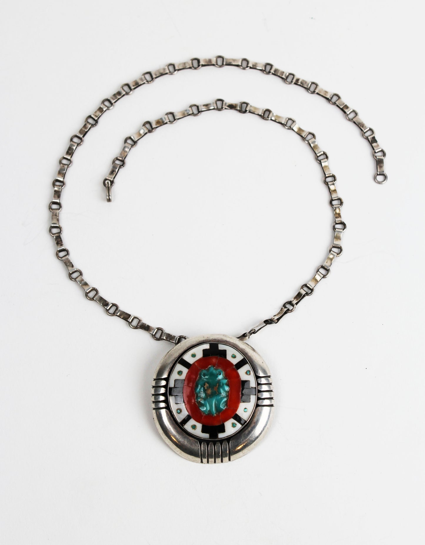 Zuni Shadowbox pendant w/chain