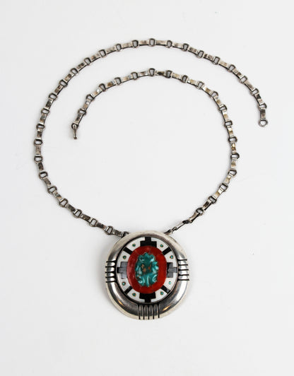 Zuni Shadowbox pendant w/chain