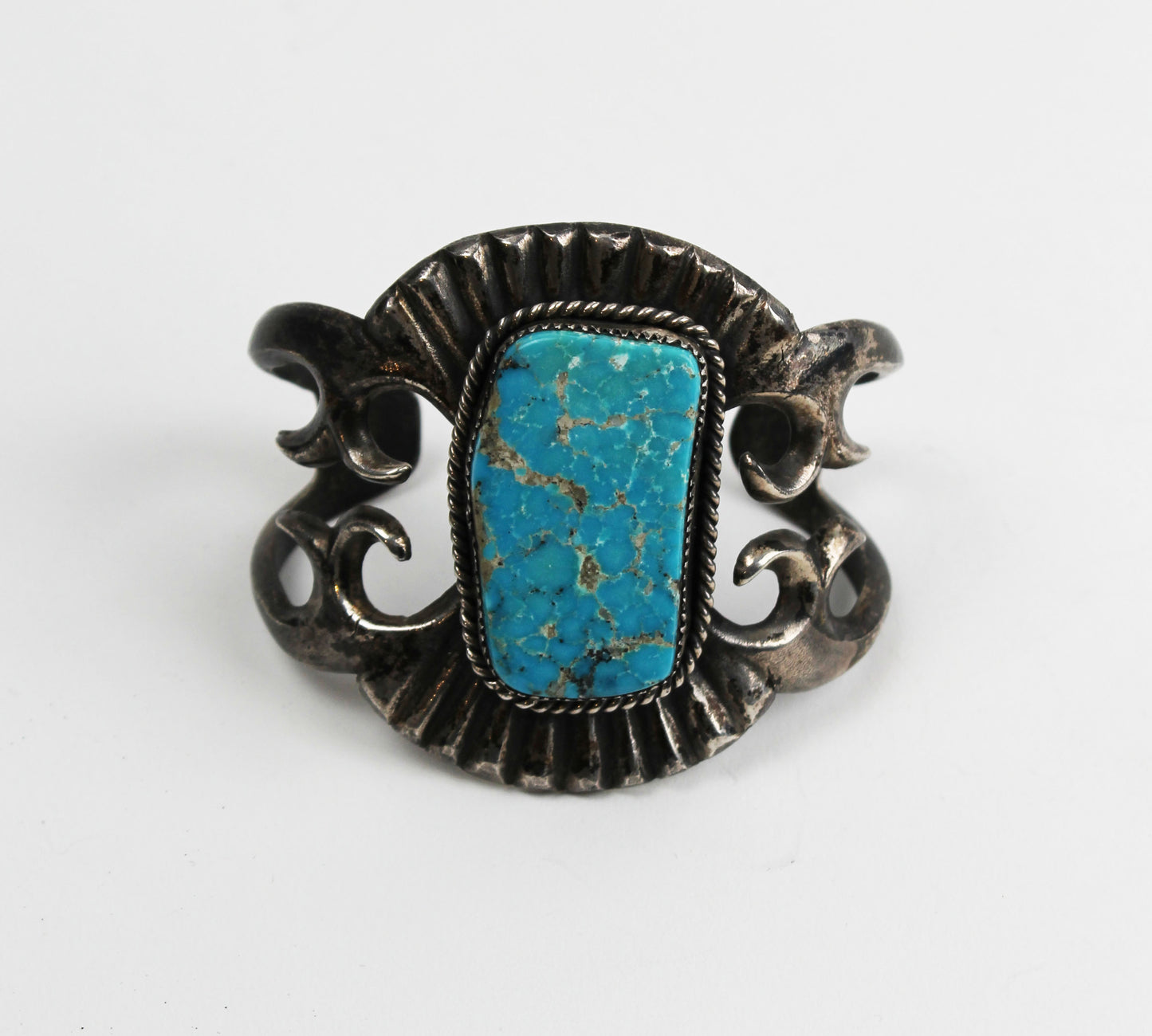 Sand Cast Turquoise Cuff