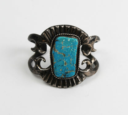 Sand Cast Turquoise Cuff
