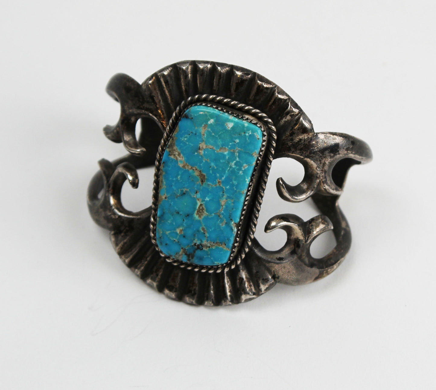 Sand Cast Turquoise Cuff