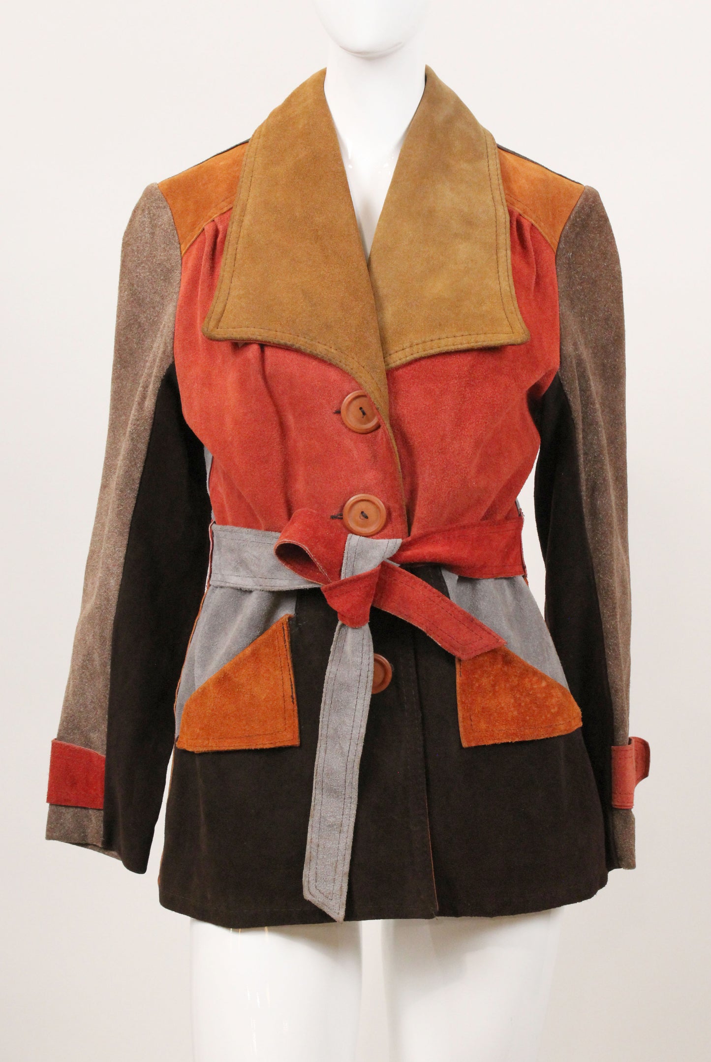 Color Block Suede Jacket