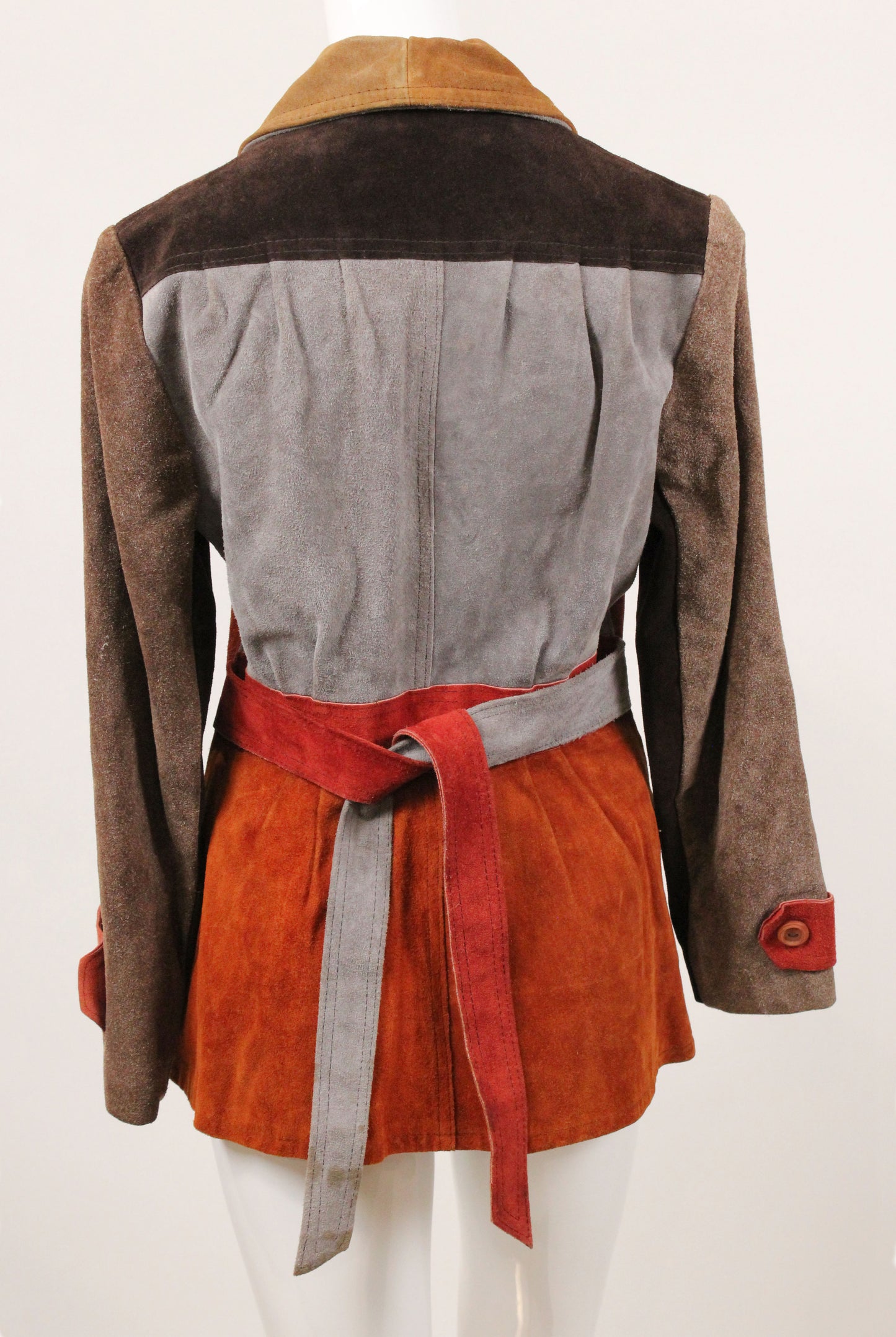 Color Block Suede Jacket