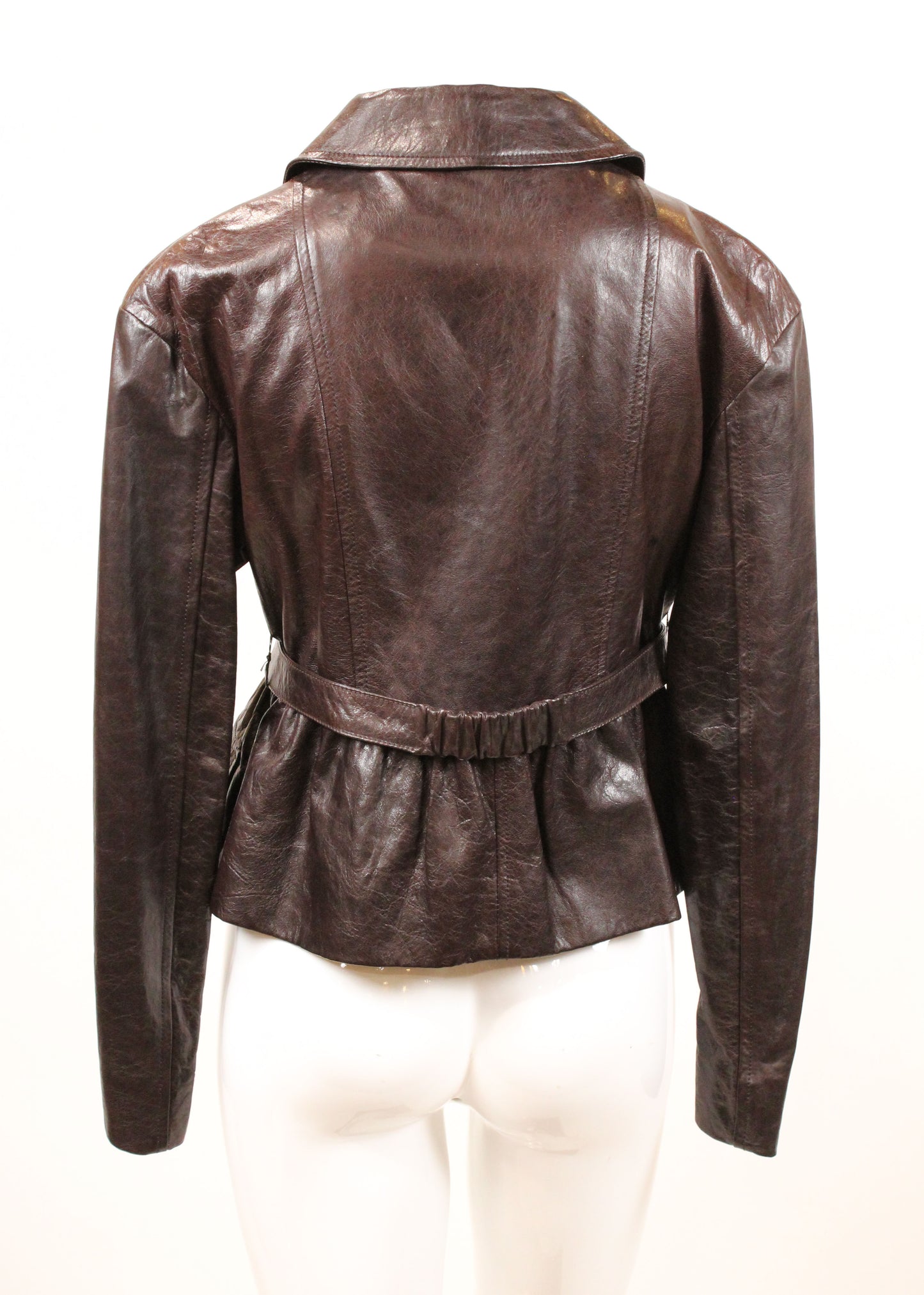 Vintage Miu Miu Distressed Leather Jacket