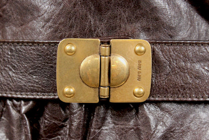 Vintage Miu Miu Distressed Leather Jacket