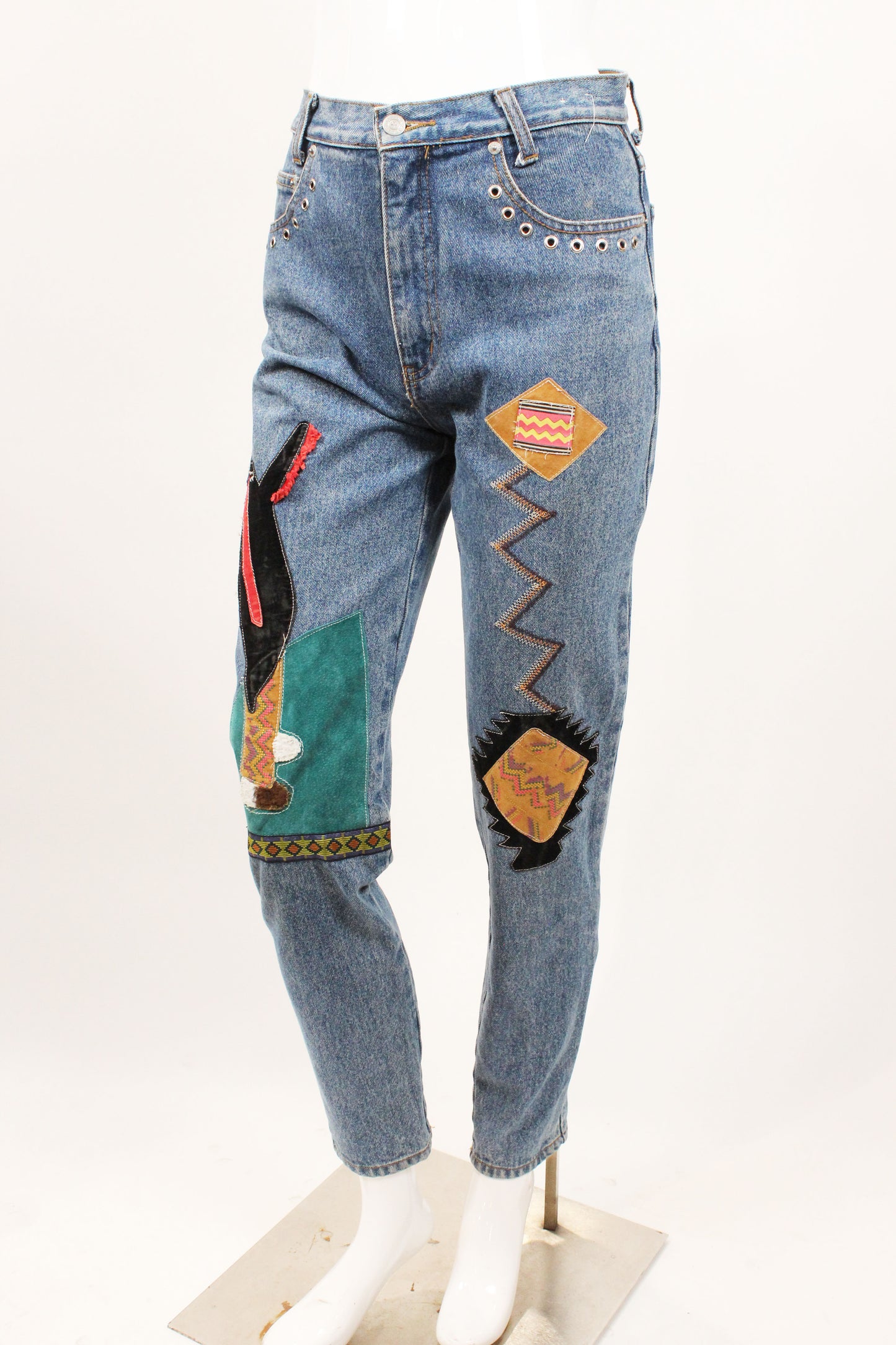 Vintage Dakota Blue Patchwork Jeans