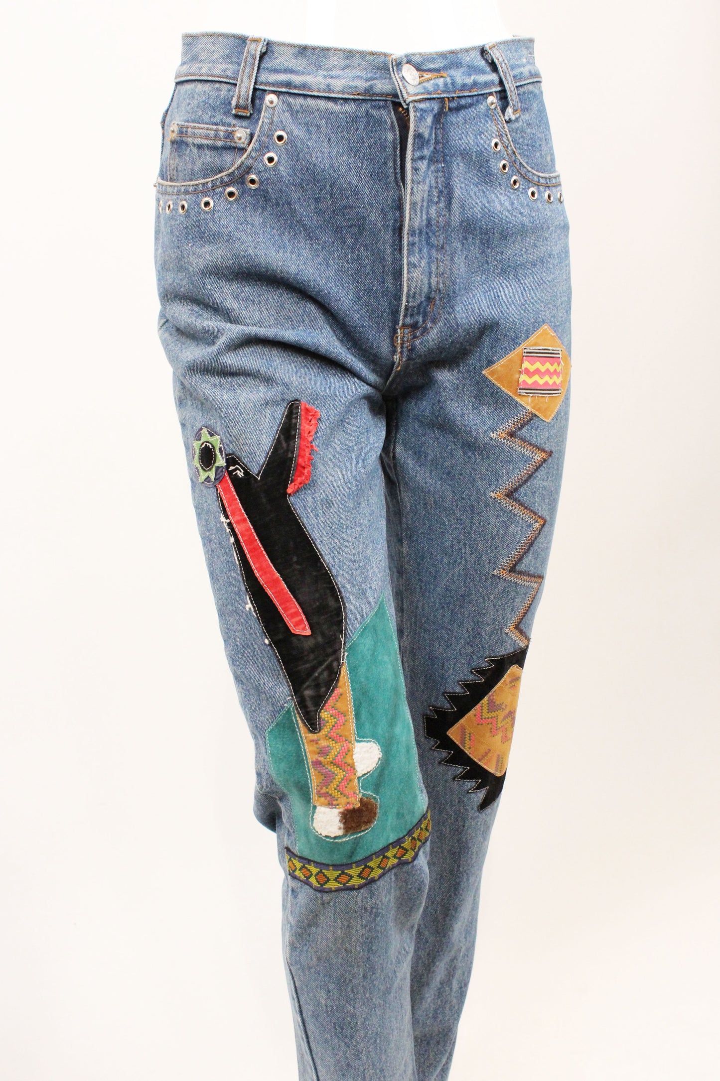 Vintage Dakota Blue Patchwork Jeans