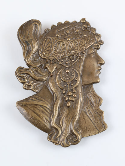 Bohemian Nouveau Brass Belt Buckle