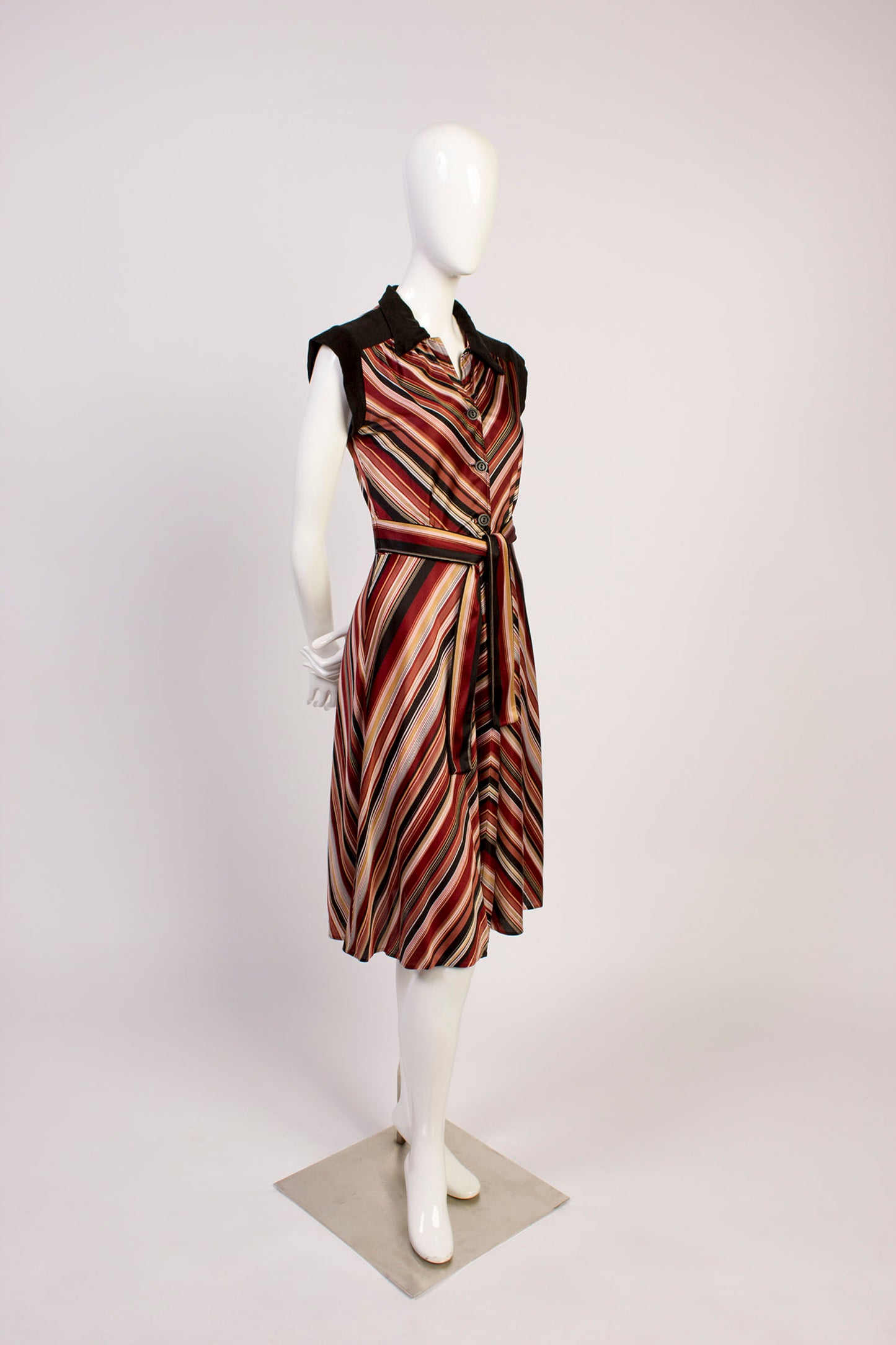 1970's "Get Up - Get Down" Chevron Dress