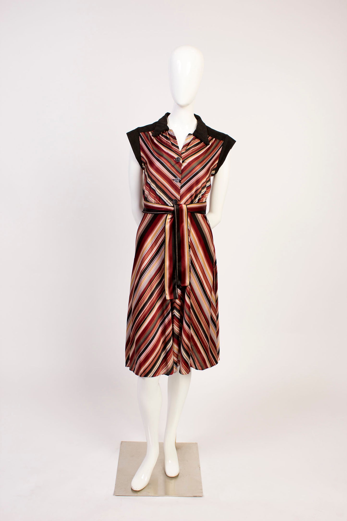 1970's "Get Up - Get Down" Chevron Dress