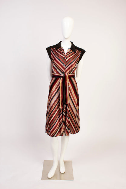 1970's "Get Up - Get Down" Chevron Dress