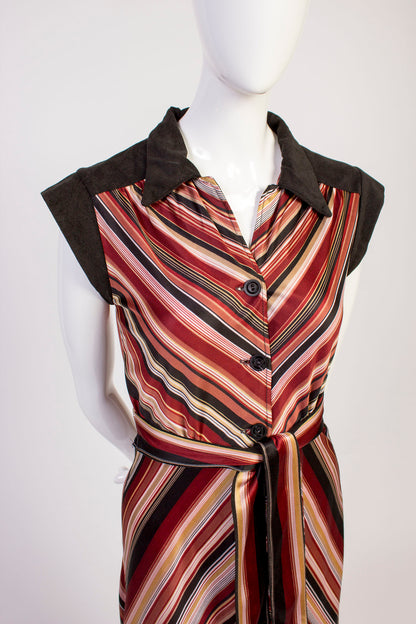 1970's "Get Up - Get Down" Chevron Dress
