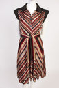 1970's "Get Up - Get Down" Chevron Dress