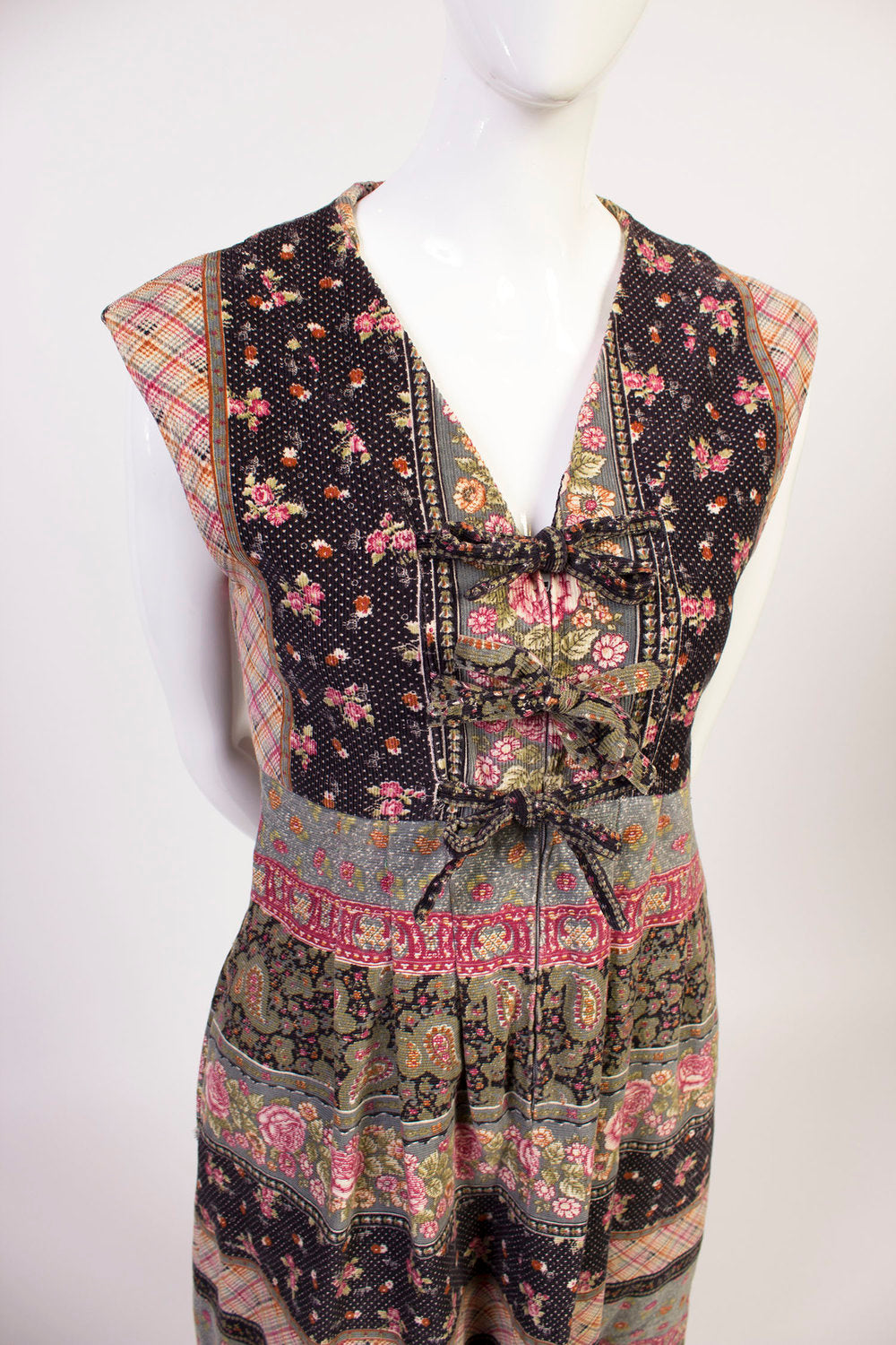 Bow Front Paisley Dress
