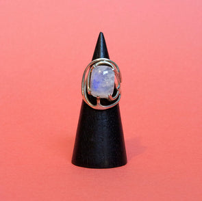 Clawset Moonstone Ring