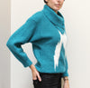 Teal Angora Bolt Sweater