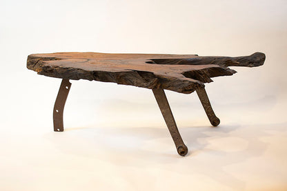 Redwood Burl W/ Antique Ball Hitch Legs