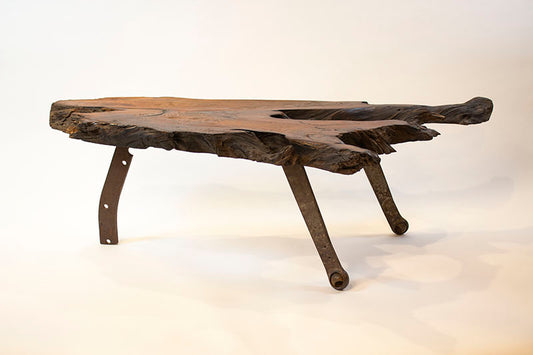 Redwood Burl W/ Antique Ball Hitch Legs