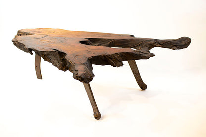 Redwood Burl W/ Antique Ball Hitch Legs