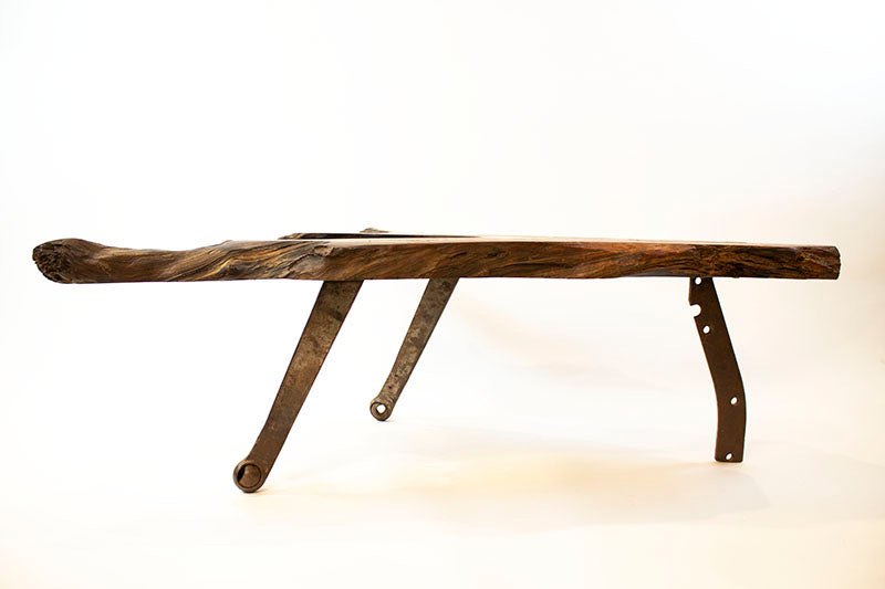 Redwood Burl W/ Antique Ball Hitch Legs